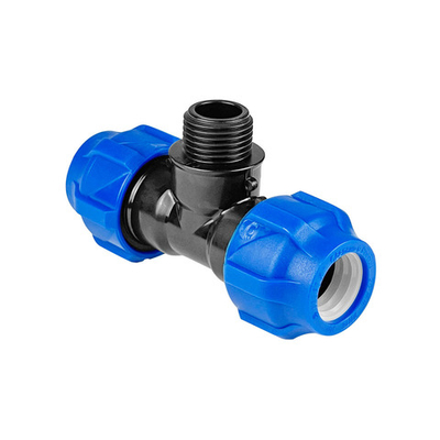 Тройник компрессионный переходной с наружной резьбой