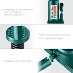 KRAFTOOL DOUBLE RAM, 6 т, 170 - 420 мм, с увеличенным подъемом, двухштоковый бутылочный домкрат (43463-6)
