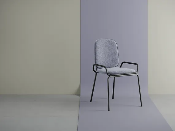 Стул Ror, Double Frame, серая рогожка