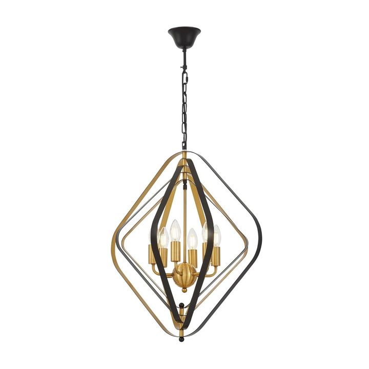 Подвесная люстра Lumina Deco Crulia LDP 8005-6 BK+MD
