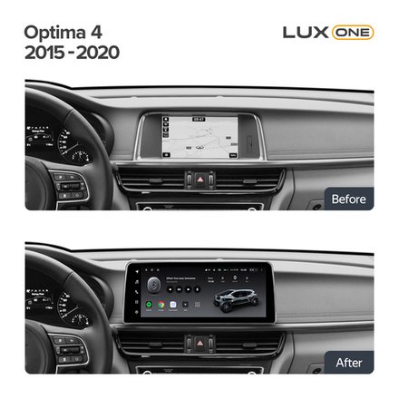 Магнитола для KIA Optima 4 2016-2020 (ШГУ цветной) - Teyes LUX ONE 360 монитор 12.3", Android 10, CarPlay, 4G SIM-слот, 6/128 ГБ, 4 камеры в комплекте