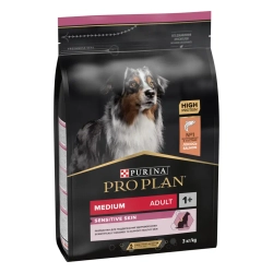 Pro plan opti derma medium сухой корм для взрослых собак средних пород при чувствительной коже с лососем - 3 кг