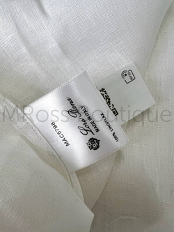 Льняная белая рубашка Loro Piana Andre