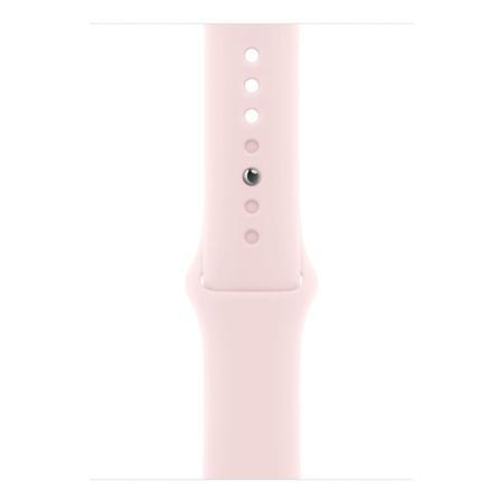 Apple Watch Series 9, 45 мм корпус из алюминия цвета «Pink», силиконовый спортивный ремешок «Light Pink»