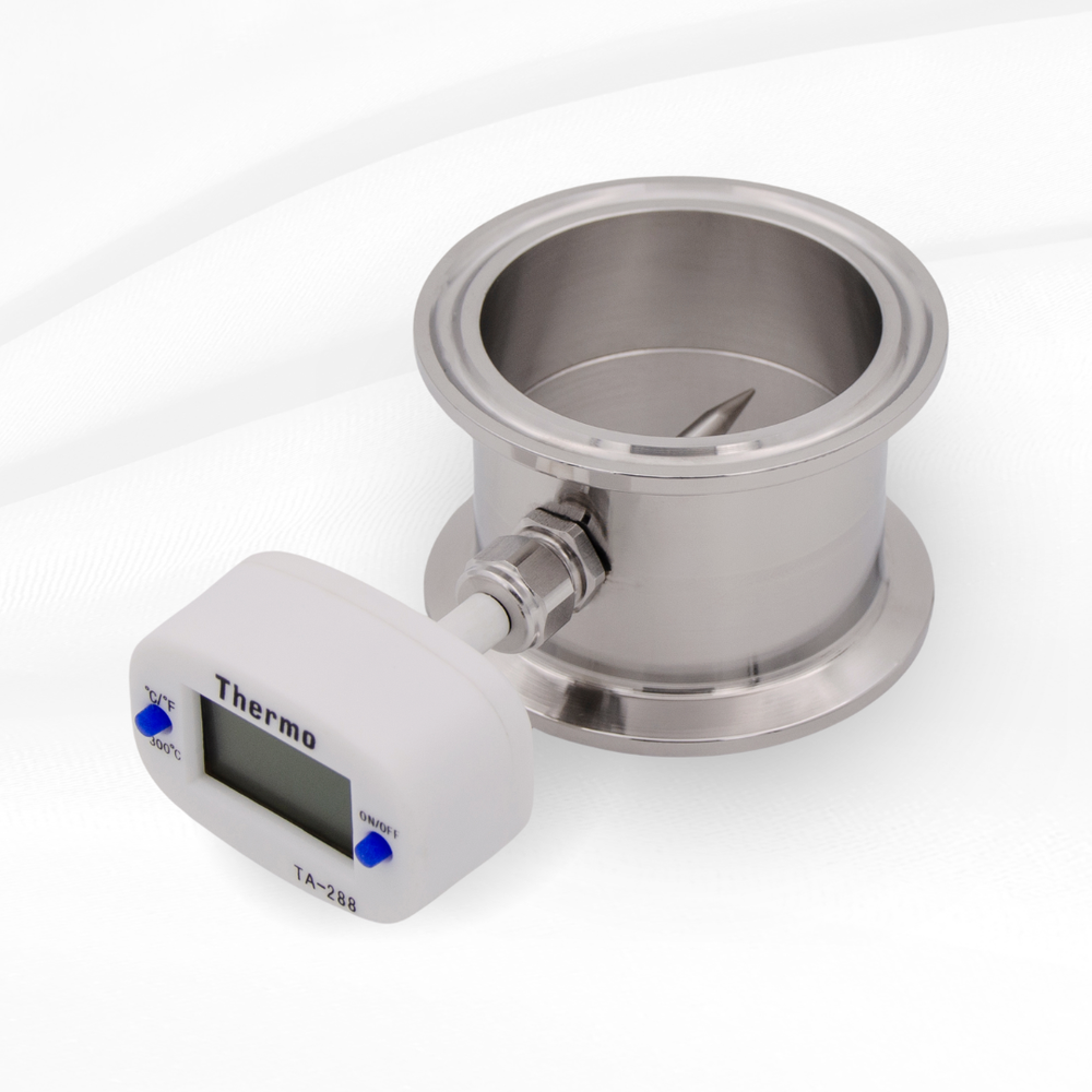 Ниппель из 304 нержавеющей стали для термометра с диаметром щупа 2-4,2 мм / 2 шт