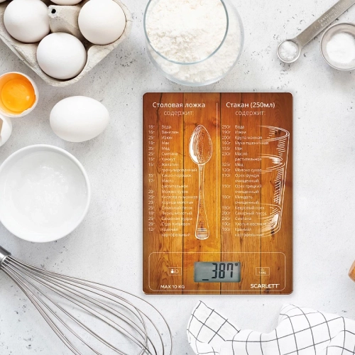 Весы кухонные SCARLETT SC-KS 57 P19 меры и веса