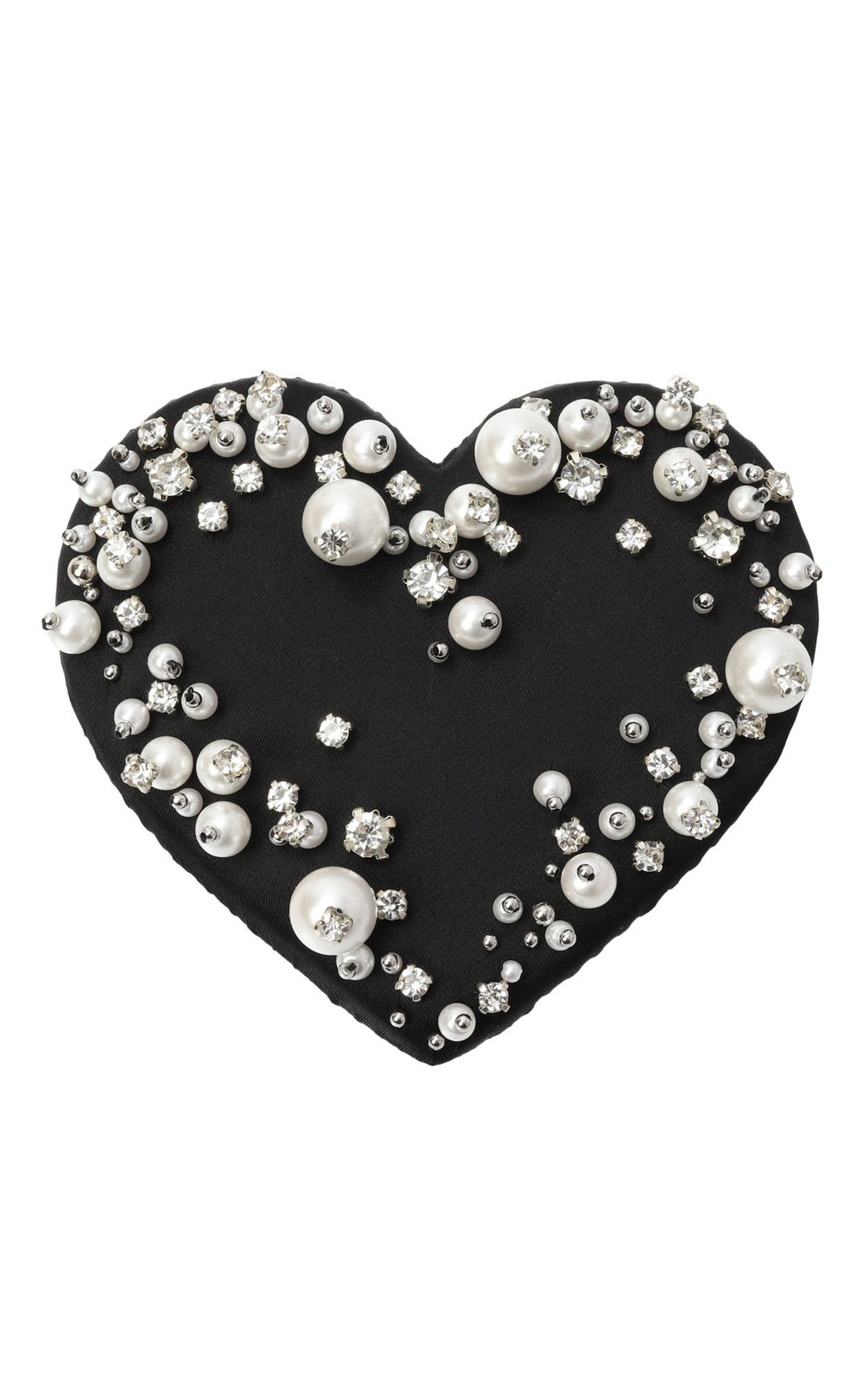 Заколка-сердце с жемчужным декором