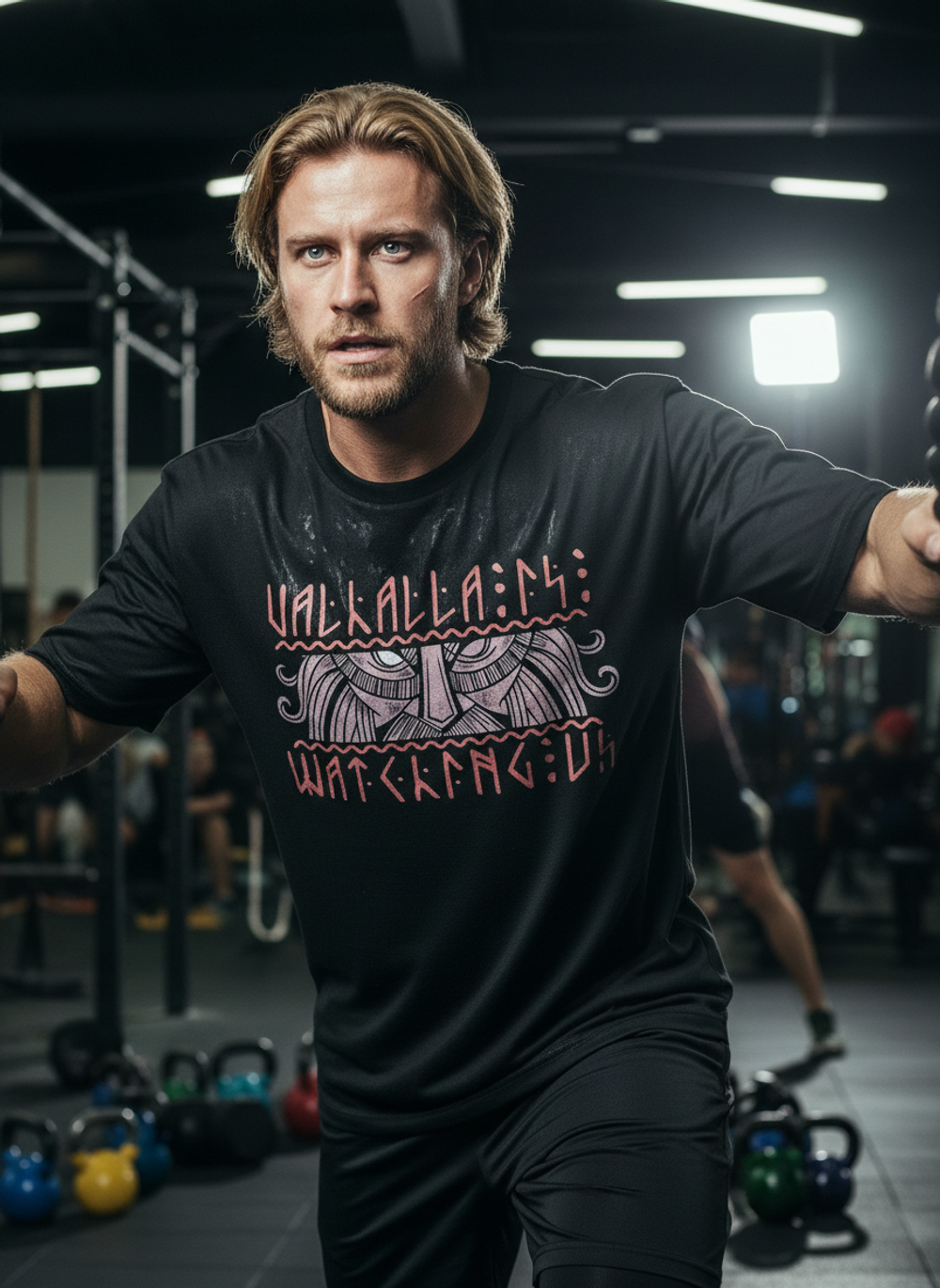 Футболка оверсайз хлопковая мужская LEGENDA Вальхалла черная