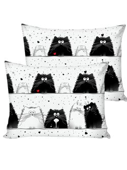 Постельное белье "Tomcat" евро наволочки 50х70 2шт Простынь на резинке 180х200 см Пододеяльник 200х215 см Сказка сатин