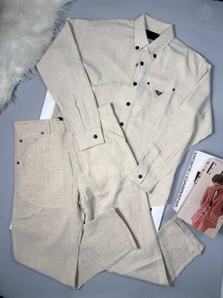 Льняной костюм Prada