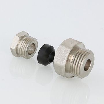 Переходник для греющего кабеля Valtec 1/2" латунный никелированный VTr.756.N.0004