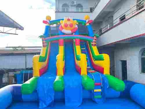 Надувная водная горка «Цыпа на волнах» с бассейном 14×8×7,3 м