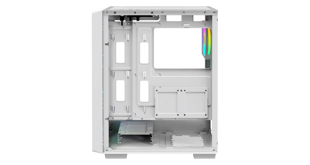 Корпус Ocypus Gamma C60 WH ARGB ATX/mATX/ITX 3xUSB Белый, Предустановленно 4x120мм ARGB Fans, Gamma-C60-WHG400XX-GL