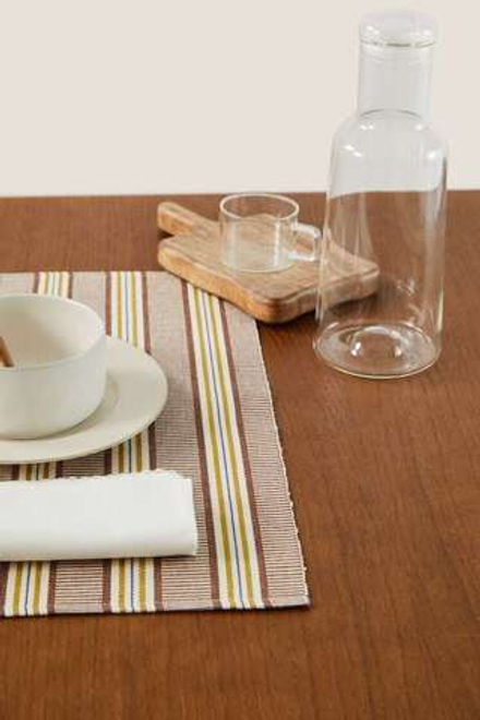 ZARA HOME САЛФЕТКА ИЗ ХЛОПКА В КЛЕТКУ (УПАКОВКА ИЗ 2 ШТУК), КОРИЧНЕВЫЙ/ЗЕЛЕНЫЙ