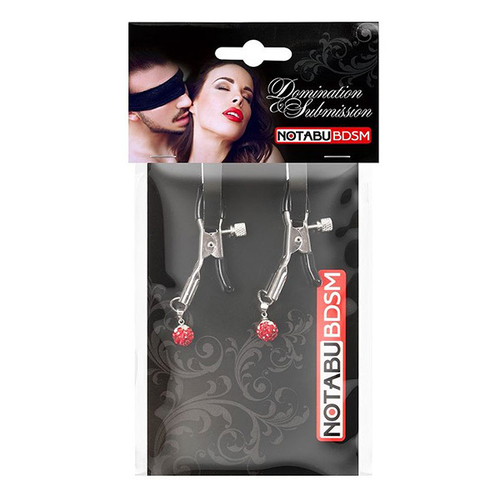 Зажимы для сосков с красными шариками Bior Toys Notabu NTU-80338