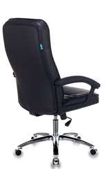 Кресло руководителя Бюрократ T-9908AXSN-AB черный кожа крестов. металл хром