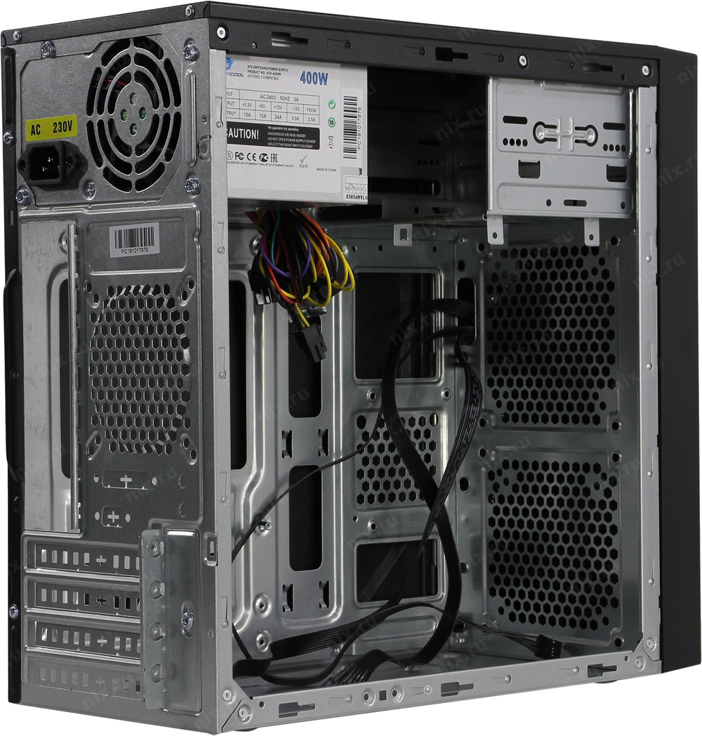 Корпус Minitower PowerCool &lt;6505-400W&gt; MicroATX 400W (24+4пин)