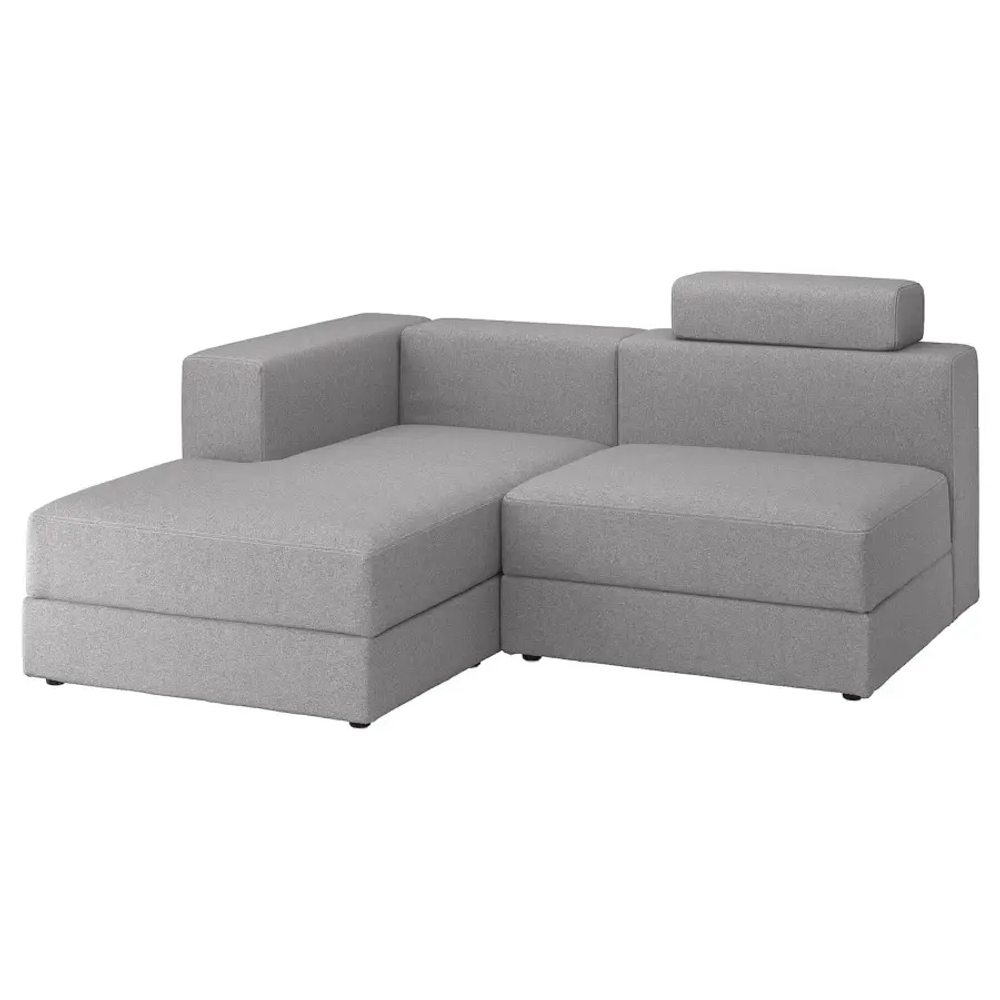 Диван 2-местный - IKEA JÄTTEBO/JATTEBO, 87x160x190см, серый/светло-серый, ЙЕТТЕБО ИКЕА
