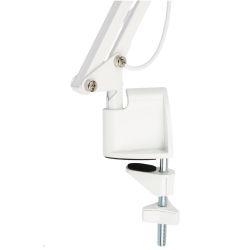 TLD-524 White-8W-Светильник настольный на струбцине-LED-500Lm-4500K-Dimmer-Цвет-белый
