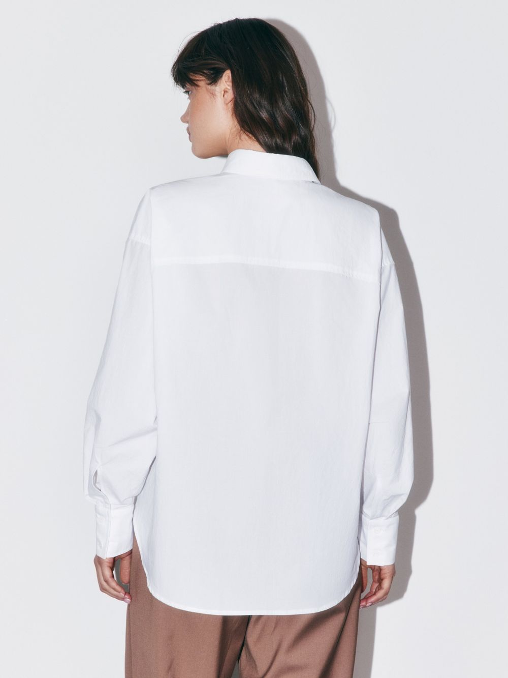 Рубашка из жатого хлопка "Белая" женская