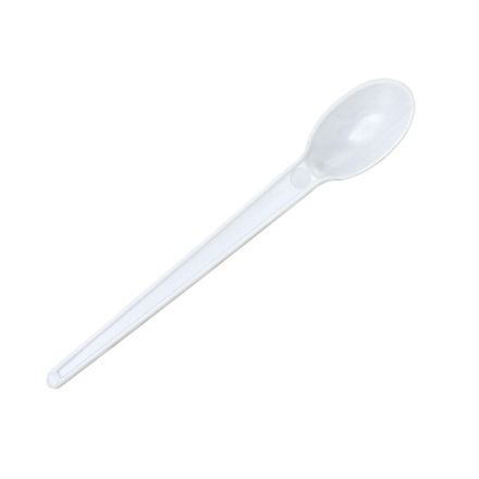 Одноразовая ложка 110 мм 0.9 г кофейная, белая (200/3000 шт)
