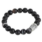 Bracelet skull Pierre Véritable / Черно-серый