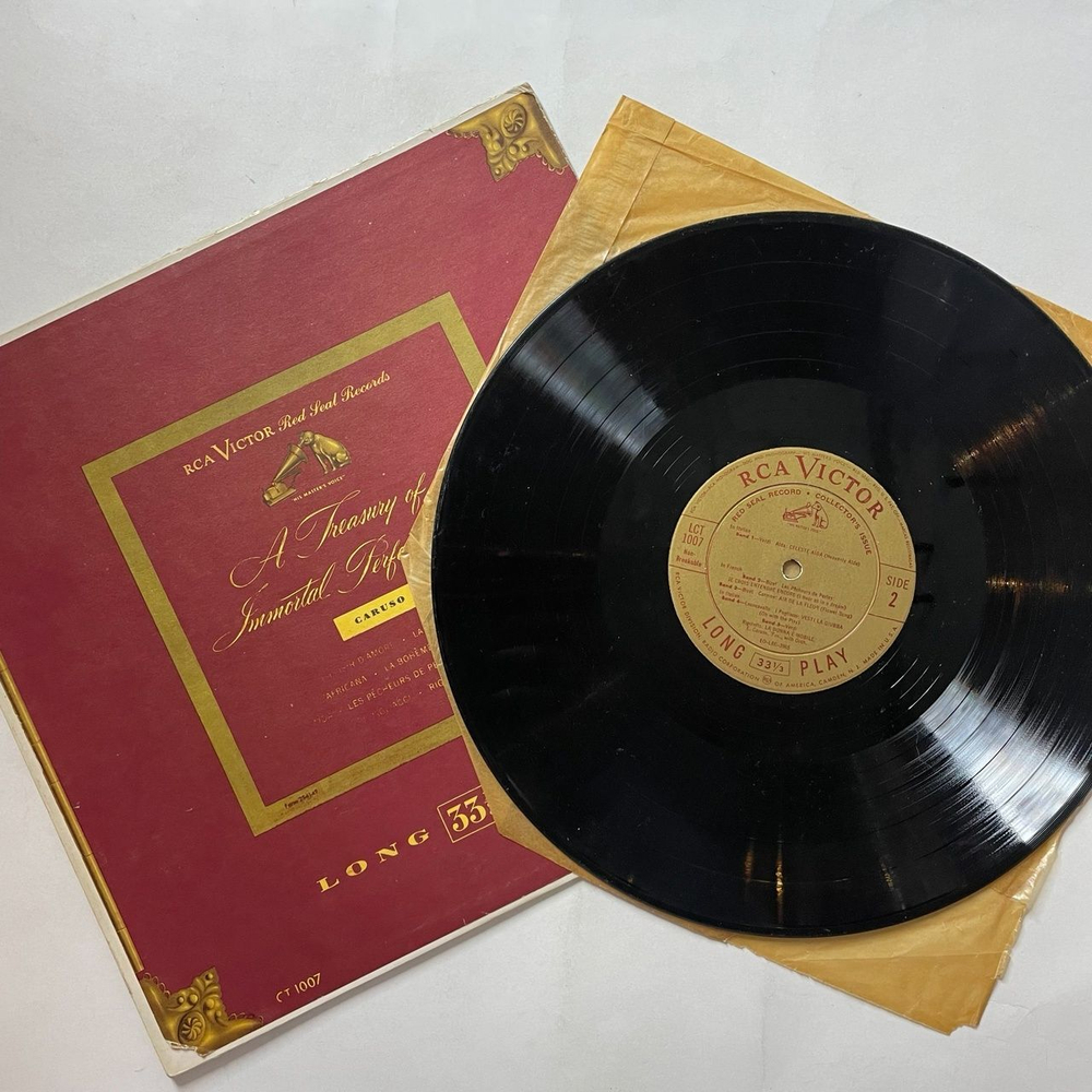 Винтажная виниловая пластинка LP Caruso Карузо A Treasury Of Immortal Performances (USA 1951)