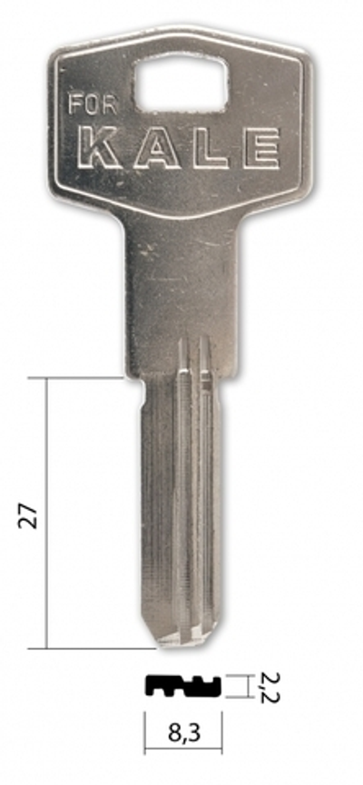 Заготовка вертикального ключа 10345 KAE-14 | KAL12 | KLE11| KALE-1L|