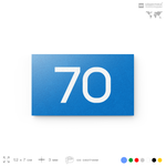 Табличка с номером 70 на дверь квартиры, для офиса, кабинета, аудитории, склада, голубая 120х70 мм, Айдентика Технолоджи