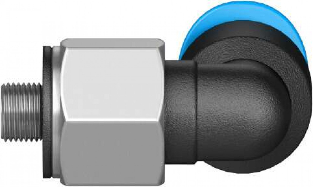 QSML-M3-4-100 Угловой штуцер с цанговым зажимом и резьбой