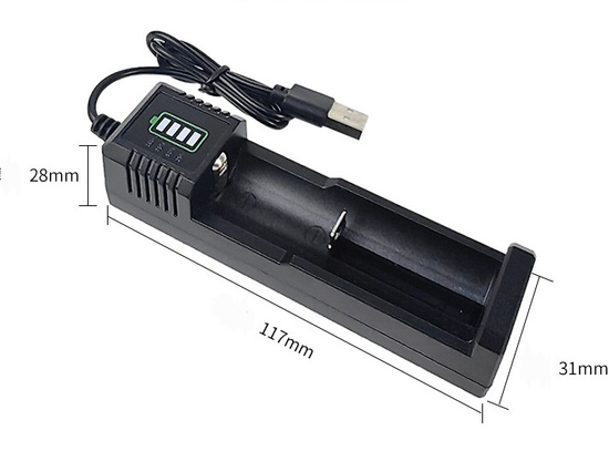 Универсальное зарядное 1 слот для АКБ 10440 - 18650 от USB