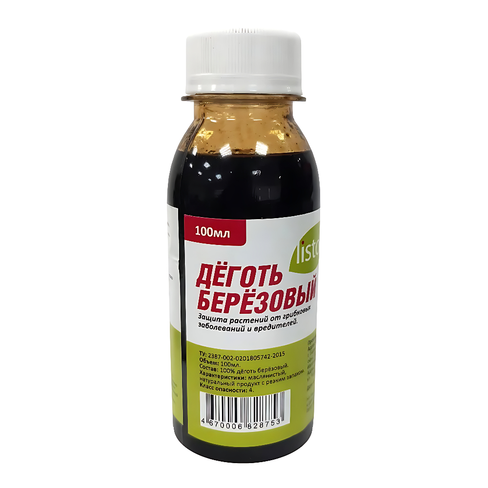 Натуральное  средство для защиты от вредителей- Берёзовый деготь, 100.мл