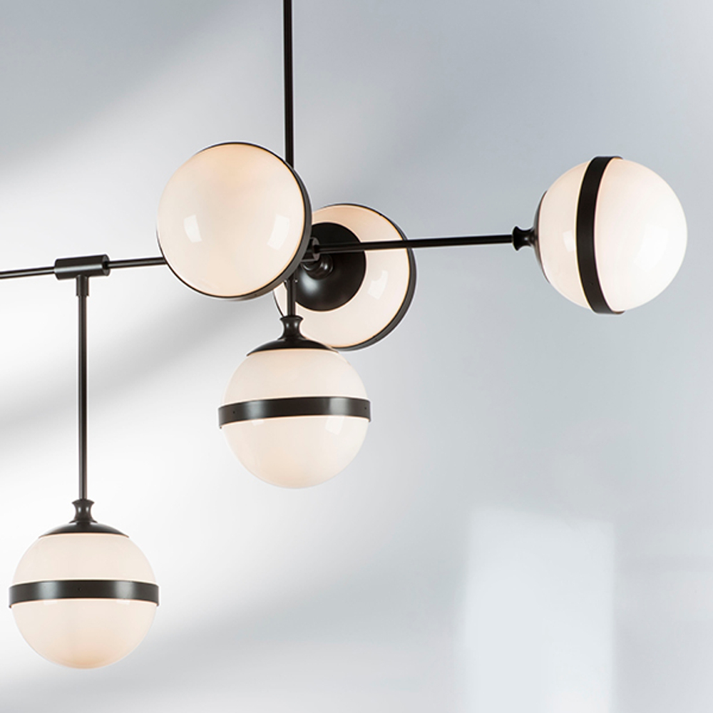 813197 Люстра GLOBO 9х40W E14 умбра/белый