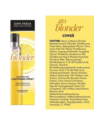 John Frieda Sheer Blonde Go Blonder Осветляющий спрей для волос 100 мл