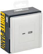 FORTE&PIANO Розетка USB A+C 3,1А FP250 белый IEK