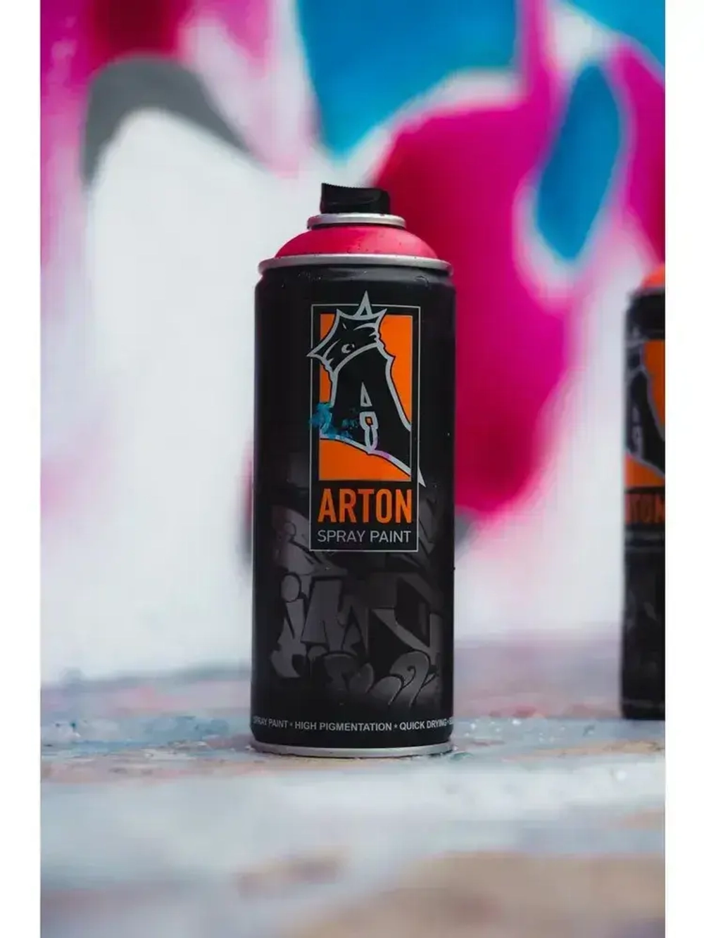 Аэрозольная краска Arton Fluor Line Флуоресцентный зелёный 520 мл