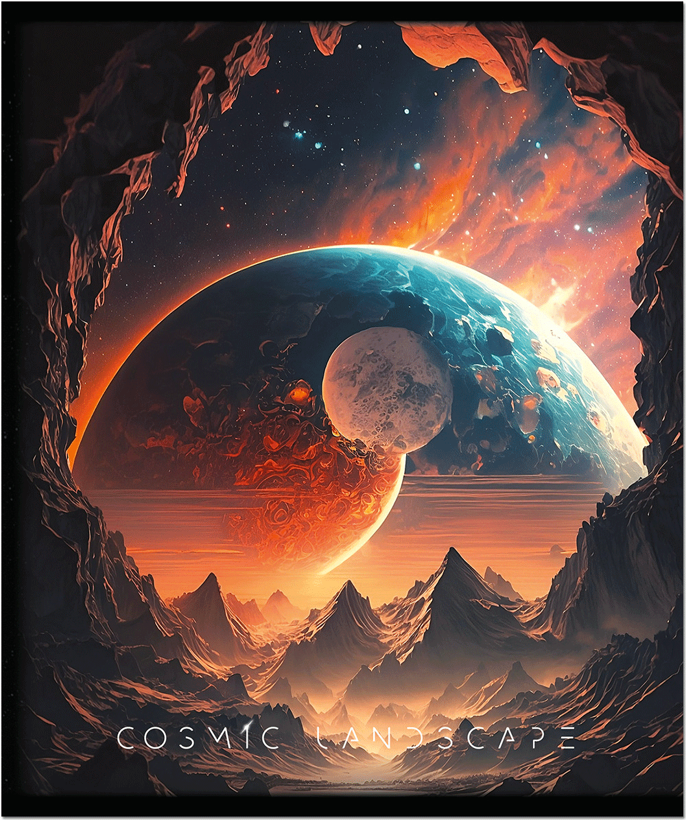 Тетрадь 170х203, 48 л. скрепка COSMIC LANDSCAPE