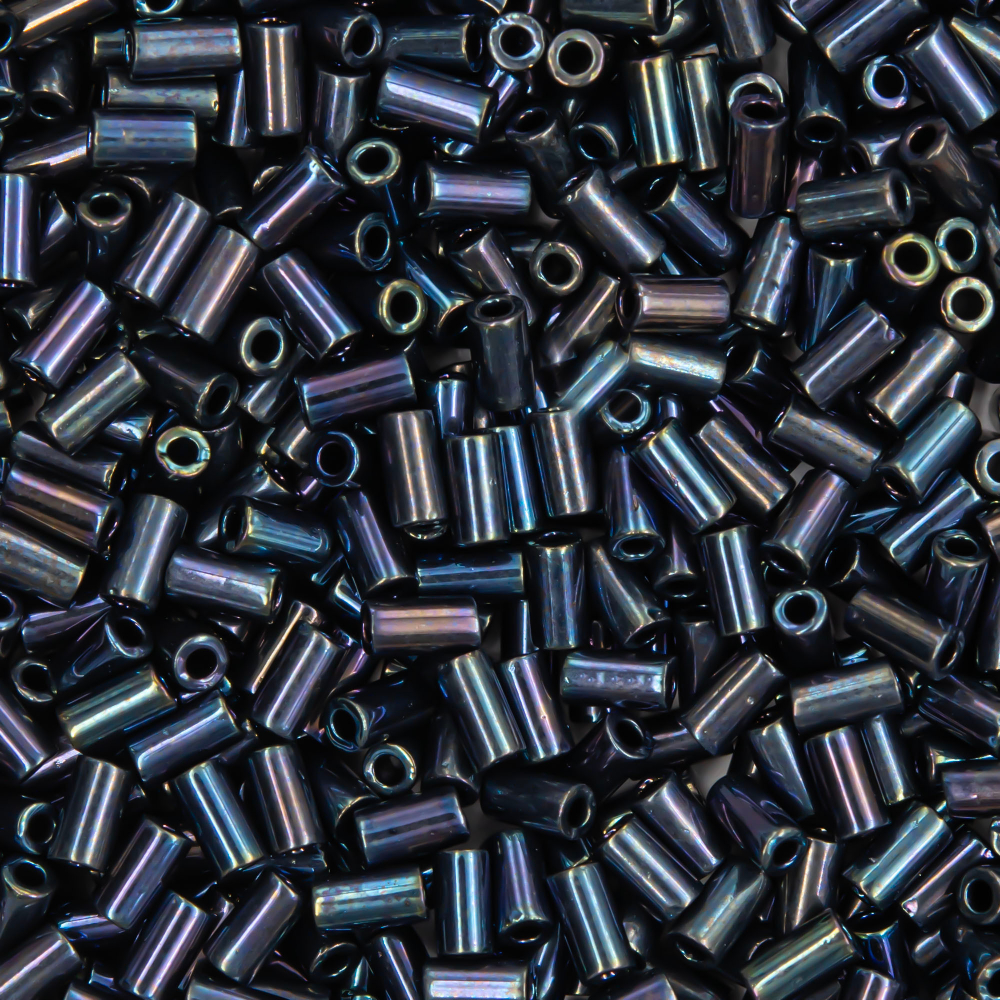 Японский бисер TOHO Bugle (стеклярус) 3mm (№88), металлизированный, непрозрачный глянцевый