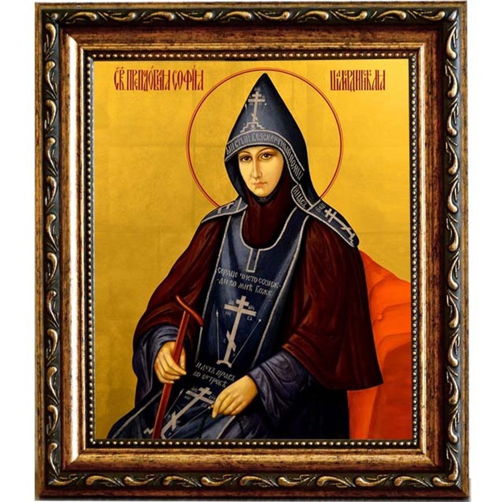 София Шамординская (Болотова) праведная схимонахиня. Икона на холсте.