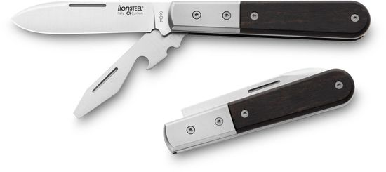 Складной нож Lion Steel "BARLOW Roundhead" L/CK0118 EB c клинком из стали Böhler M390 Microclean®, рукоять титан / дерево (Ebony)
