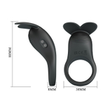 Черное перезаряжаемое виброкольцо Carlton (Цвет: черный)