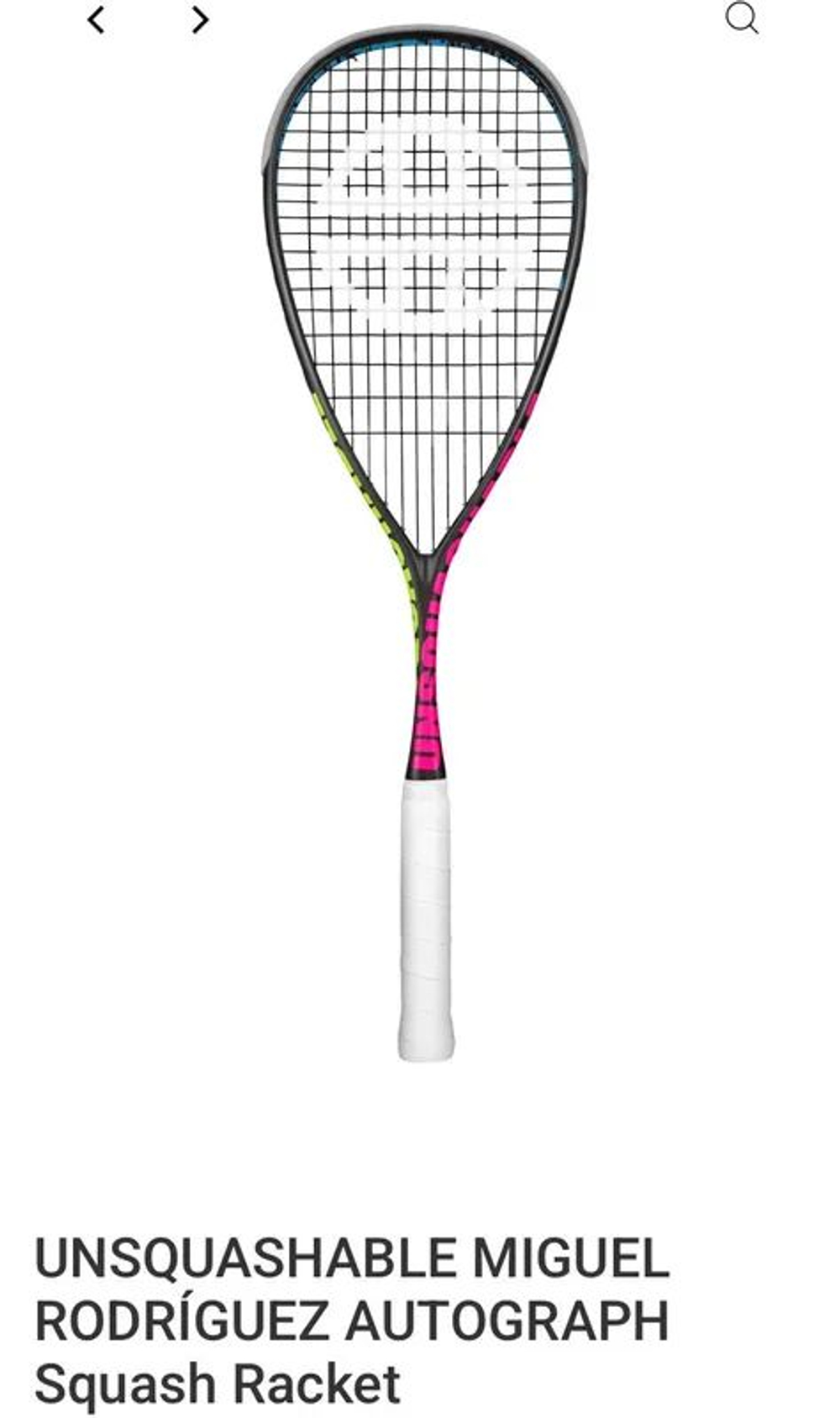 UNSQUASHABLE, MIGUEL RODRIGUEZ ONE20 LIMITED EDITION, 120g, Squash Racket, , ,