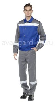 Костюм "Тимбер" брюки (серый/василек)