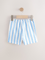 Шорты льняные для мальчика Next AG3-808, Белый, Голубой