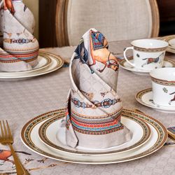 НАБОР САЛФЕТОК 2 ШТ "PASSAGE",40Х40СМ, 100% ХЛОПОК, КАПУЧИНО,ТВИЛ