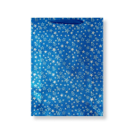 Пакет подарочный бумажный 34*26*8,5 см "Звезды на синем", ламинация