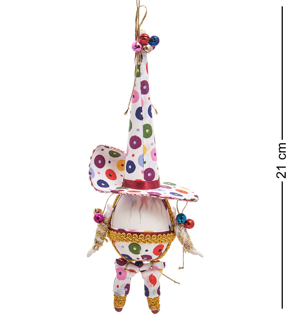 RK-507/5 Яйцо-подвеска «Клоун в шляпе» фарфор