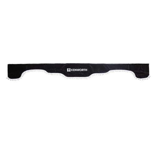 Ламбрекен KENWORTH (флок, серый, белые шарики) 230см