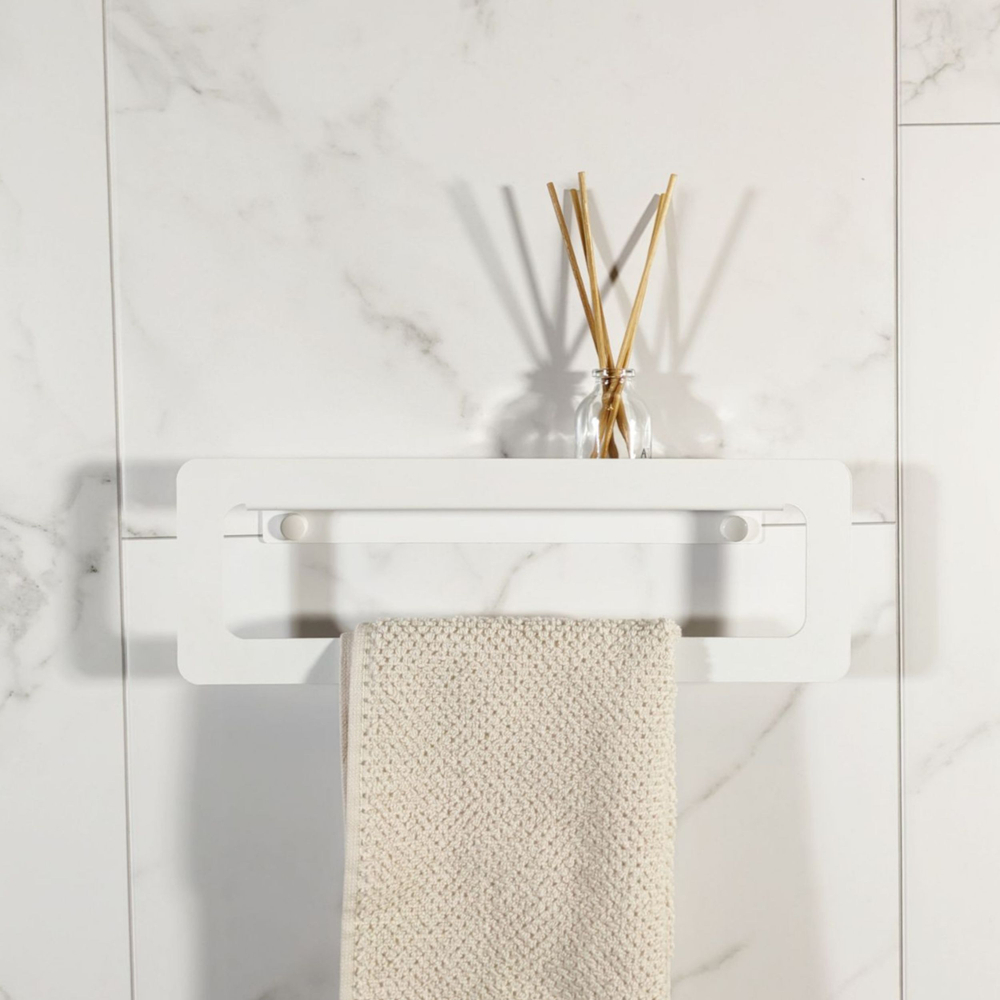 Держатель для полотенец MetaDec Qadrate 30см белый