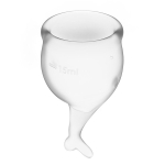 Набор прозрачных менструальных чаш Satisfyer Feel secure Menstrual Cup